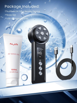Radio Frequency Skin Tightening Device, Smart Electric Zinc Alloy Facial Beauty Machine with RF-Current Cold Heat for Jawline Lifting, Cheek Firm, Wrinkle Reduction, Depuff, Increase Absorption