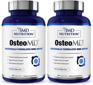 1MD Nutrition OsteoMD for Comprehensive Support - Supplement for Women and Men - Promote Density w/Vitamin D - Hydroxyapatite w/Vitamin D3 & K2-90 Capsules