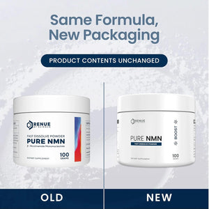 Renue By Science NMN Powder | 100g Fast Dissolve Powder Supplement | 500mg Nicotinamide Mononucleotide per Serving | Manufactured in the USA Third-Party Tested