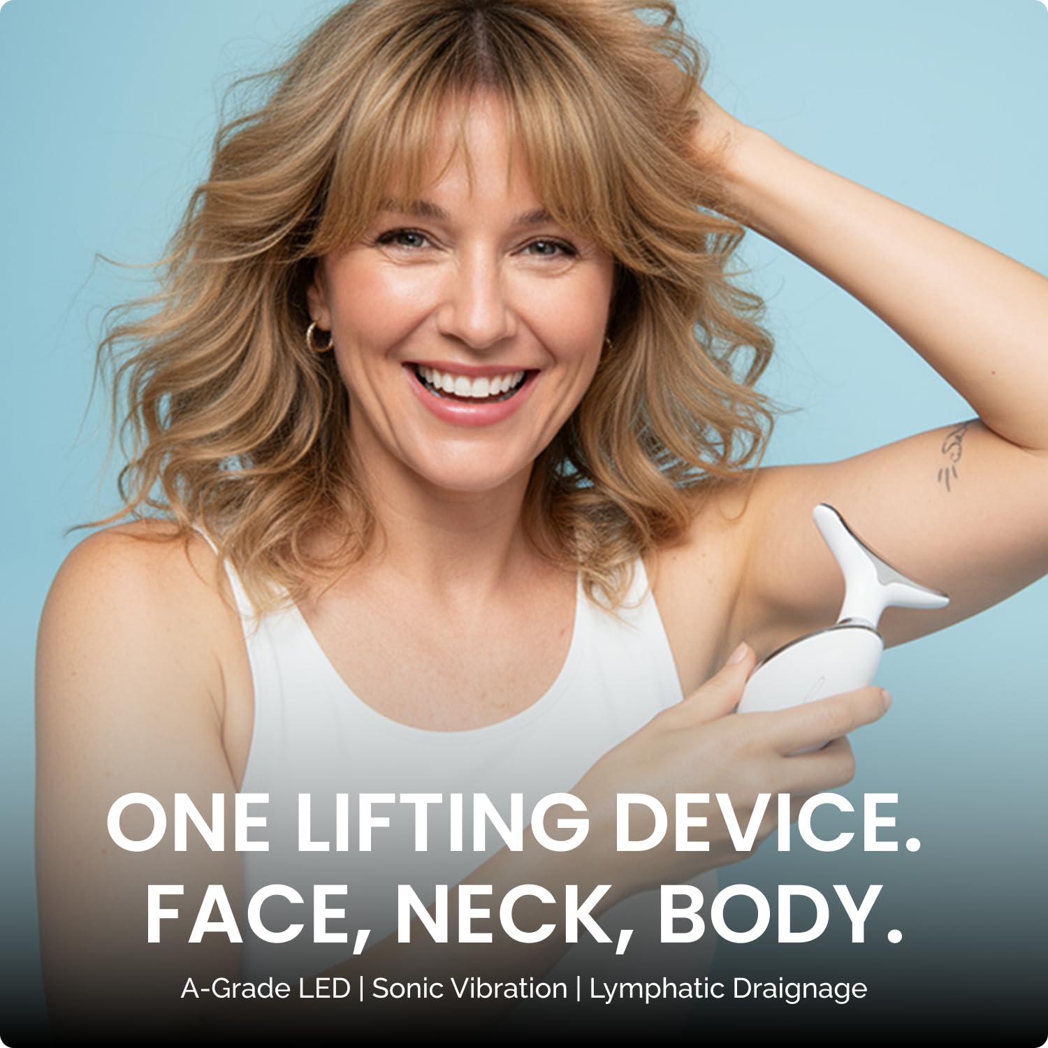 MyoGlow LED Neck Massager & 90-Day Niacinamide Serum