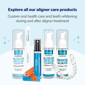 EverSmile AlignerFresh Extra Whitening Foam – Cleaner Compatible w/Invisalign and All Clear Aligners and Retainers – Eliminates Bacteria, Whitens Teeth, Fights Bad Breath – 50ml (1 Pack)
