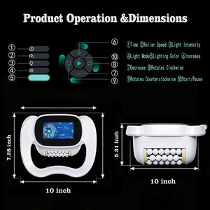 Inner Ball Massage Roller, Lymphatic Drainage Massager Ultimate Fascia Release & Deep Tissue Massage Pain Relief Muscle Roller Machine, Electric Rolling Massager Relieve Foot,Ankle,Lower Back Aches