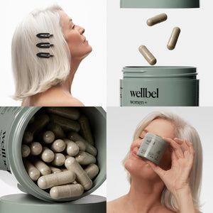 WELLBEL Women + Clean Supplement for Hair, Skin, and Nails, Vegan, Gluten Free, Non GMO 90 Count - 3 Pack