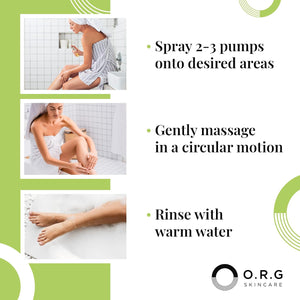 O.R.G Skincare Mineral Peel Body Exfoliator - K-Beauty Body Peel for Smooth, Glowing Skin - Gentle Non-Abrasive Exfoliating Formula for Sensitive Skin, Natural & Cruelty-Free, 6 ounces