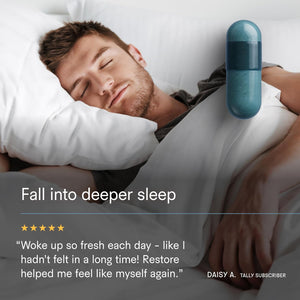 Tally Health Restore Better Sleep Supplement | Magnesium Bisglycinate, L-Theanine & Apigenin - Melatonin-Free Nighttime Relaxation & Sleep Support - Vegan, Non-GMO, Gluten Free | 90 Capsules