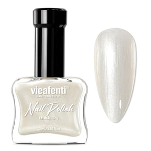 Iridescent Coral Nail Polish, Quick Dry Pearlescent Orange 15ml