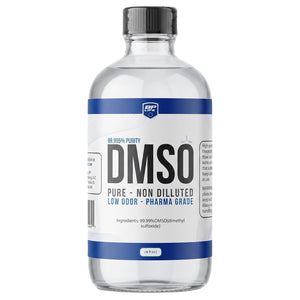 DMSO Liquid 99.9% Pure Low Odor, 8 oz Glass Bottle, Dimethyl Sulfoxide