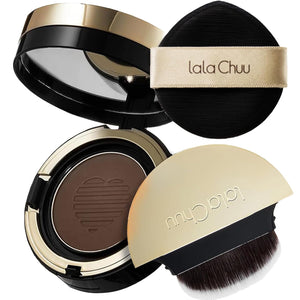 LALACHUU Hairline Powder Hair Powder for Gray Coverage Root Touch Up for Women & Men with Master Brush Concealing Hair Loss Instantly Stain Proof for 100-hour 0.32 Ounce Dark Brown