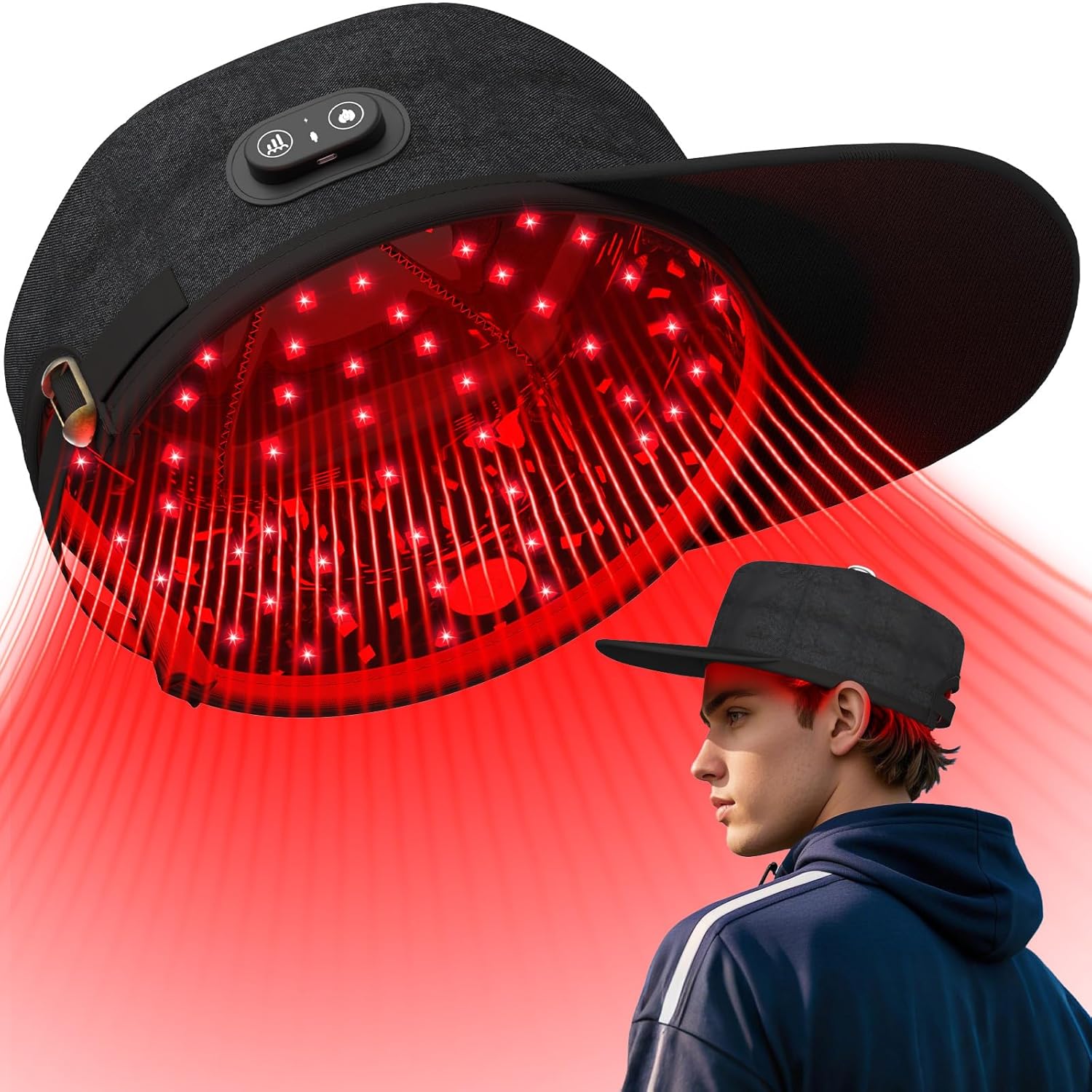 Laser Cap, Laser Red Light Therapy for Hair Growth System, Hair Thinning & Alopecia Treatment for Men & Women, Laser Cap for Hair Regrowth Stimulates Denser Fuller Hair
