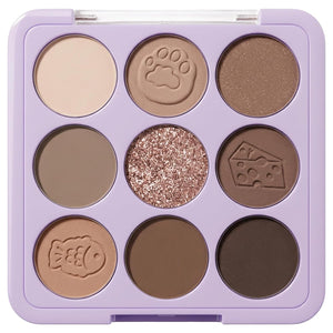 Erinde 9 Colors Mini Eyeshadow Palette, Neutral Brown & Nude Shades Eye Shadow Makeup Palette, Highly Pigmented Matte Shimmer & Glitter Eyeshadow Long Lasting Blendable for Daily Natural Look
