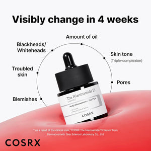COSRX 15% Niacinamide Face Serum, 0.67 fl oz, Pore Minimizer Serum for Face, Even Skin Tone, Korean Skin Care
