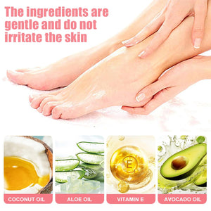 2pcs 60% Urea Hydrating and Anti-Cracking Foot Cream, Moisturising and Relieves Cracking and Dryness Foot Cream for Dry Cracked Feet And Hands（aloe + peach）
