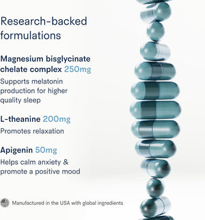 Tally Health Restore Better Sleep Supplement | Magnesium Bisglycinate, L-Theanine & Apigenin - Melatonin-Free Nighttime Relaxation & Sleep Support - Vegan, Non-GMO, Gluten Free | 90 Capsules