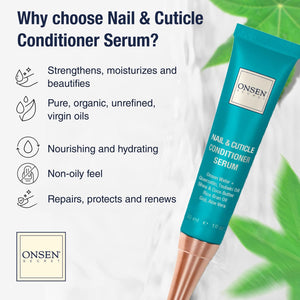 Onsen Secret Nail Reboot Duo - Treatment for Damaged Nails - Natural Nail Care & Cuticle Repair - Visible Results For Perfect Nails, Cuticle Conditioner Cream 30ml & Nail Reboot Oil 35ml