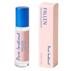 Pure Instinct FALLEN Roll-On The Original Pheromone Infused Body Oil Perfume Fragrance EDP Parfum - For Her Women - TSA Ready 0.34 fl oz