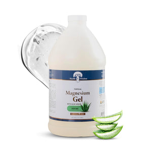 Health and Wisdom Pure Magnesium Gel with Seaweed Extract and Aloe Vera - Topical Muscle & Joint Relief- Natural and Pure Skin & Scalp Moisturizing - Enhanced Absorption - 64 Fl oz