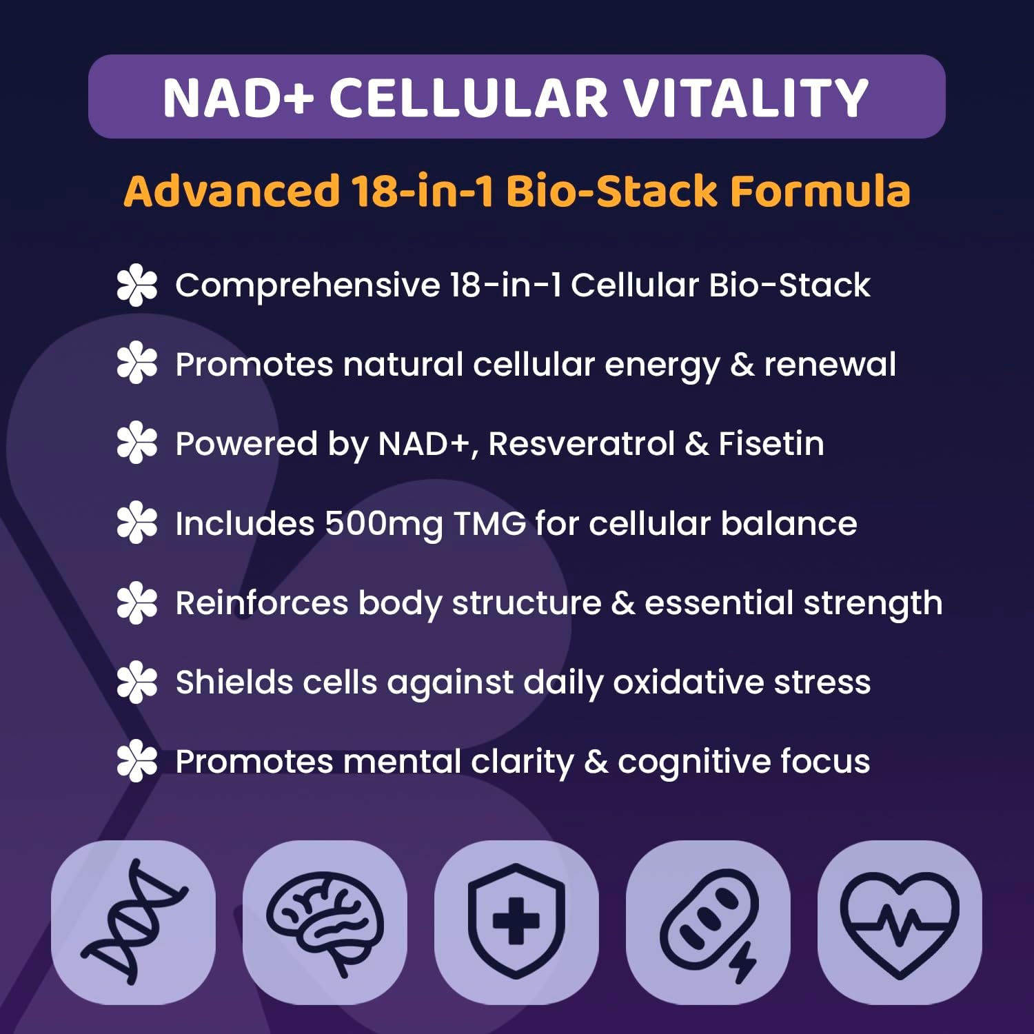 NAD+ Resveratrol Complex Gummies, 500mg of TMG, (45 Servings), Quercetin, Curcumin, Berberine & Antioxidants | Advanced Plant-Based Formula for Daily Cellular Balance & Longevity Nutrition