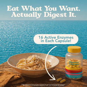 Koji Digestive Enzymes - Supplement for Bloating Relief for Women & Men, Nutrient Absorption & Gut Health Support, Breaks Down Protein, Carbs & Fats, 60 Capsules (30-Day Supply)