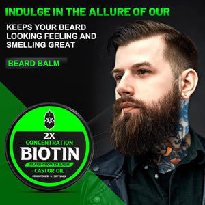 First Melody Beard Balm, 2X Thickening Biotin, with Castor Oil and Argan & Jojoba Oils, Promotes Beard Growth, Styles, Strengthens & Softens Beards & Mustaches, 2 Ounce, Vanilla, Cedar, Orange