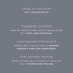 City Beauty Under Eye Recovery - Anti-Aging Eye Cream - Smooth & Brighten - Natural Formula with Peptides - Solution For Dark Circles & Wrinkles - Clean & Cruelty-Free Skin Care