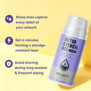 Tattoo Stencil Gel 3.38Oz Professional Tattoo Transfer Gel | Sharp Lines Smooth Application Vegan Friendly Tattoo Supplies for Artists & Beginners