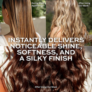 Instant Silk Vitality Hair Mask, Lightweight Repair Treatment for Dry & Damaged Strands, Tsubaki Seed Oil & Probiotic Ferments, Hair Care for Women, Suitable for All Textures, 275mL
