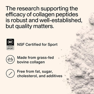Momentous Grass-Fed Collagen Peptides Powder - Collagen Protein Powder with Fortigel & Vitamin C for Hair, Skin, Nails, & Joint Health Support - NSF Certified for Sport - Packaging May Vary