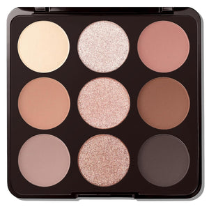 Erinde 9 Colors Mini Eyeshadow Palette, Neutral Brown & Nude Shades Eye Shadow Makeup Palette, Highly Pigmented Matte Shimmer & Glitter Eyeshadow Long Lasting Blendable for Daily Natural Look
