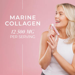 Swedish Collagen Deluxe, 12,500 mg Hydrolyzed Marine Collagen Liquid Supplement - 30 x 25 ml Daily Shots | Hyaluronic Acid, Biotin & Vitamin C for Healthy Hair, Skin, Nails & Joints | Sugar-Free