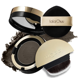 LALACHUU Hairline Powder Hair Powder for Gray Coverage Root Touch Up for Women & Men with Master Brush Concealing Hair Loss Instantly Stain Proof for 100-hour 0.32 Ounce Dark Brown