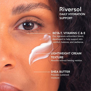 Riversol Face Moisturizer & Rosacea Cream for Sensitive Skin | Lightweight Redness Relief | Stabilized Vitamin C & Shea Butter | Fragrance Free | Dermatologist Developed