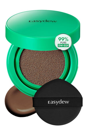 Easydew Mela B Toning Ampoule Cushion - 2-in-1 Korean Skin Care & Face Beauty Makeup - Age-Defying Full Coverage Cushion Foundation with Niacinamide & Hyaluron-Vital C 0.45 oz (#23 Natural)