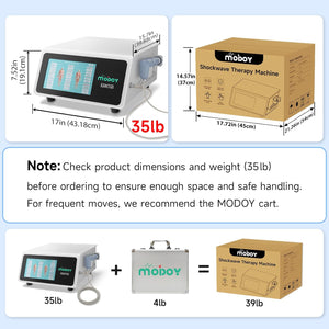 2026 MODOY Advanced Shockwave Therapy Machine, Radial Shockwave FSA or HSA Eligible, Non-Invasive Extracorporeal ESWT Shock Wave Therapy Device, Safe Use, Ideal for Home & Clinical Use(ESWT03_White) | FSA or HSA Eligible Shockwave Therapy Machine
