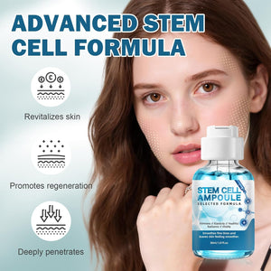 Botanical Stem Cell Ampoule for Face, Microneedling Serum, 2 Count | Hydrating facial serum ampoules for use with or without microneedling to improve the appearance of fine lines and dry skin