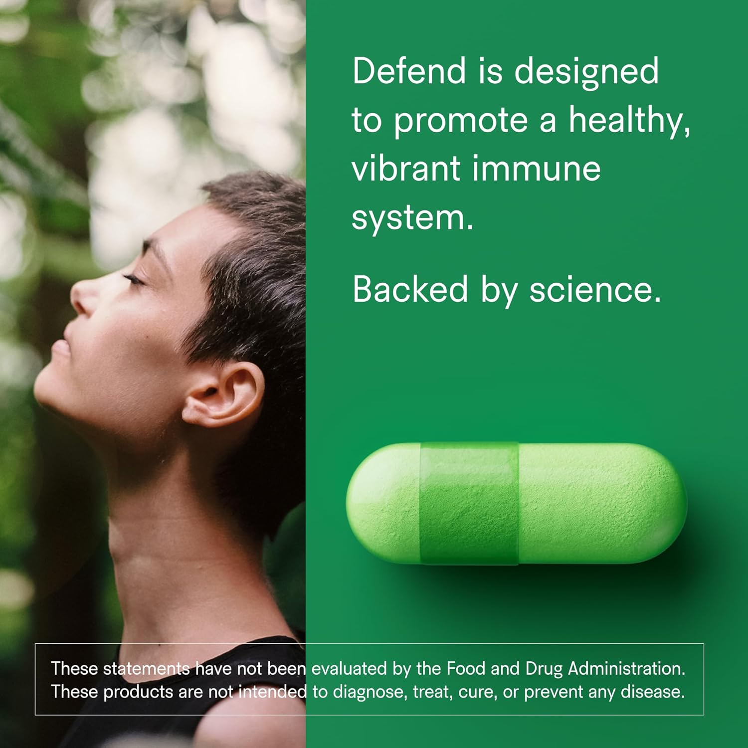 Tally Health Defend Immune Support & Longevity Supplement | Quercetin 500mg, Vitamin C, Beta-Glucan, Zinc & Vitamin D3 - Immune Boost & Wellness Support - Vegan, Non-GMO, Gluten Free | 60 Capsules