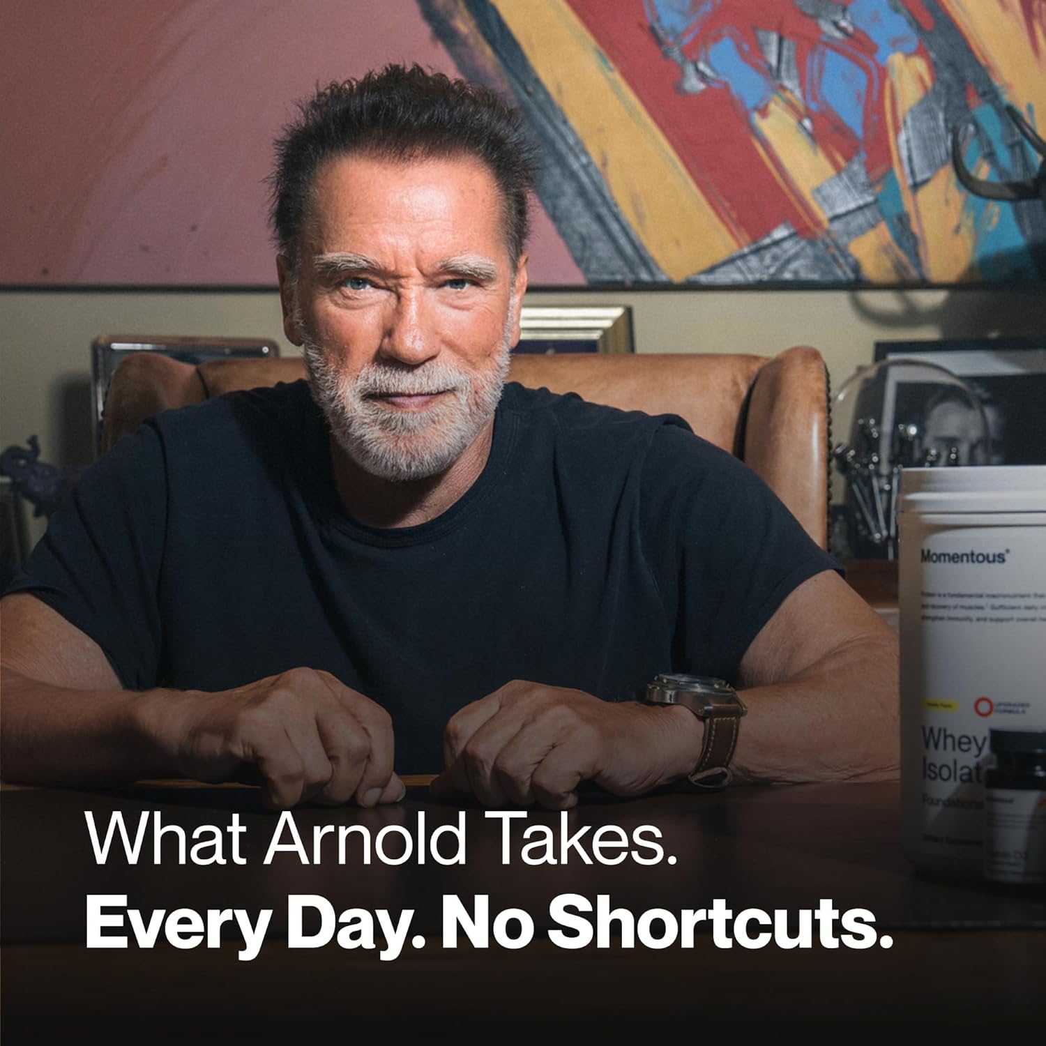 Momentous Arnold's Stack - Creatine Monohydrate Powder, Essential Grass-Fed Whey Protein Powder (Chocolate) & Vitamin D3 (2000 IU) - Daily Fundamentals to Support Muscle Strength & Longevity