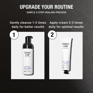 Stories & Ink Tattoo Care | AFTERCARE CREAM for Fresh Tattoos | Soothing Moisturizer to Calm Itchy, Irritated New Ink | Ultra-Gentle Tattoo Healing Balm, Fragrance-Free, 60 mL / 2 Fl Oz
