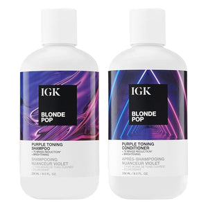 IGK GOOD BEHAVIOR Ultra Smooth Shampoo & Conditioner Set + Travel Size Packettes | Frizz Control + Shine | Vegan + Cruelty-Free | 8 oz (Pack of 2)