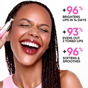 SKINTIFIC Peptide Brightening Lip Serum, Hydrating & Plumping Tinted Lip Gloss, Moisturizing Lip Balm with Polypeptides & Squalane for Glossy Sheer, Smooth Lips(10U Toast Brick)