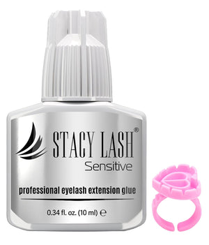 Sensitive Eyelash Extension Glue Stacy Lash 0.34fl.oz/10ml / 5-6 Sec Drying time/Retention – 4-5 Weeks/Professional Use Black Adhesive