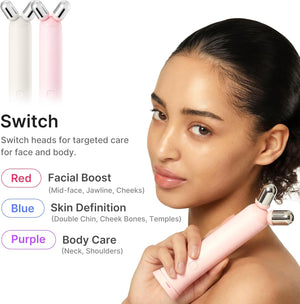 medicube Mini Booster Pro Plus Full Facial Device Set | 3-in-1 Korean Facial Device for Makeup Removal & Pore Cleansing, Skin Definition & Body Care, Skincare Boost with 3 Modes | Pink