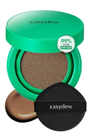 Easydew Mela B Toning Ampoule Cushion - 2-in-1 Korean Skin Care & Face Beauty Makeup - Age-Defying Full Coverage Cushion Foundation with Niacinamide & Hyaluron-Vital C 0.45 oz (#23 Natural)