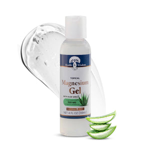 Health and Wisdom Pure Magnesium Gel with Seaweed Extract and Aloe Vera - Topical Muscle & Joint Relief- Natural and Pure Skin & Scalp Moisturizing - Enhanced Absorption - 64 Fl oz