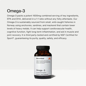 Momentous Creatine Monohydrate Powder & Omega-3 Fish Oil 1,600 mg - Daily Omega-3 Supplement for EPA & DHA -Supports Strength, Lean Muscle, Recovery, & Joint Health - NSF Certified for Sport