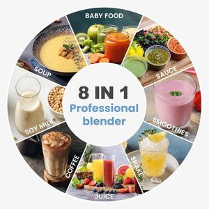 SYBO HS-210E Professional-Grade Commercial Blender With Quiet Shield, Heavy-Duty 2HP High-Speed, 48oz BPA-Free Jar, Easy Cleaning & Dishwasher-Safe, for Juice, Ice Shakes, Smoothies, Metallic