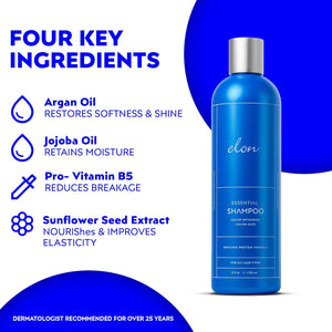 Elon Complete Care Kit for Thinning Hair – Elon Essential Shampoo & Conditioner Set + R3 Extra Strength Hair Growth Supplement – NO Sulfates, Parabens or Phthalates