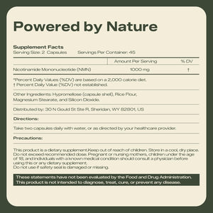 NMN Supplement 1000mg 99% Pure Organic – Cellular Energy & Healthy Aging Support – GMP Certified, Third-Party Tested – 90 Capsules, 45-Day Supply
