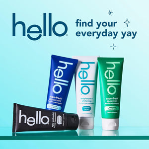 Hello Superfresh Natural Peppermint Fluoride Free Toothpaste for Bad Breath, 5 Oz, Minty Bad Breath Toothpaste, SLS Free, Vegan, Helps Whiten Teeth by Removing Surface Stains (Pack of 3)