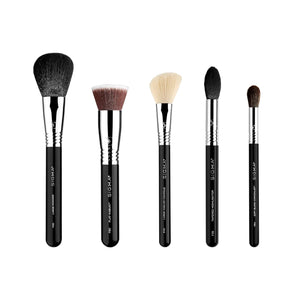 SIGMA Beauty Most Wanted Makeup Brush Set – Set of 5 Favorite Makeup Brushes for Foundation, Highlighter, Eyeshadow, Pencil Liner, and Blending (5 pcs)