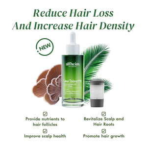 Saw Palmetto Follicle Boost Scalp Serum for Thinning Hair, Clinically Tested Hair & Scalp Treatment, Drug-Free Hormone-Free, Non-Greasy Formula with Peptides, Caffeine & Biotin